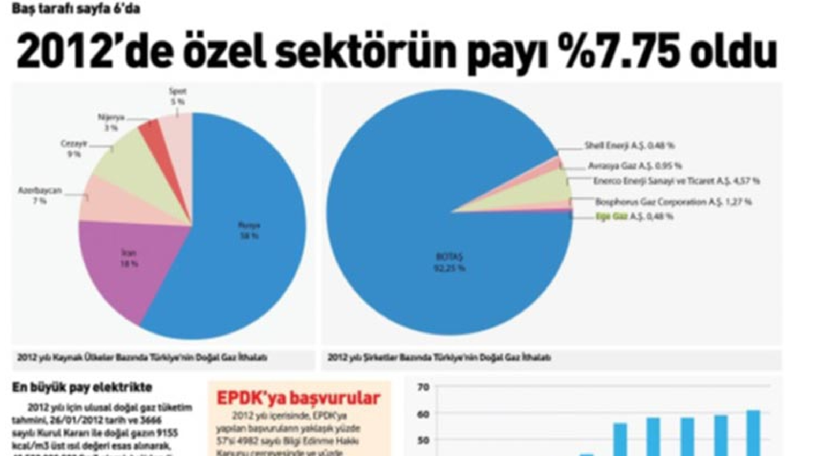 2012'de Özel Sektörün Payı