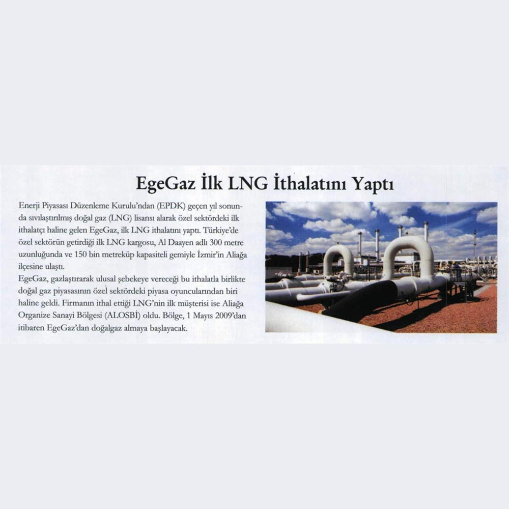 EgeGaz İlk LNG İthalatını Yaptı
