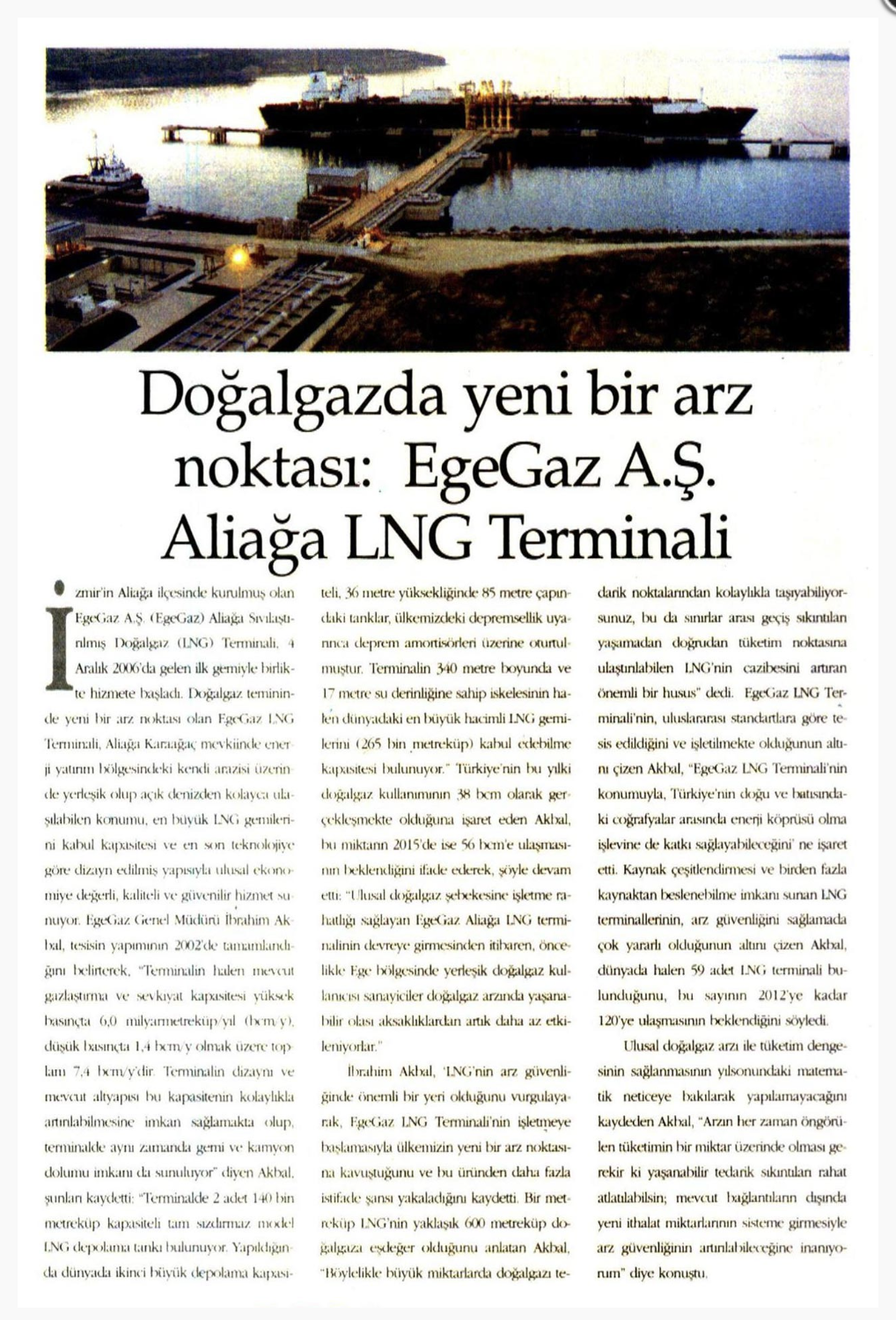 Doğalgaz'da Yeni Bir Arz Noktası: EGE GAZ A.Ş.